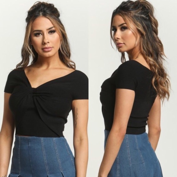 Rehab Tops - Knot Into You Crop Top